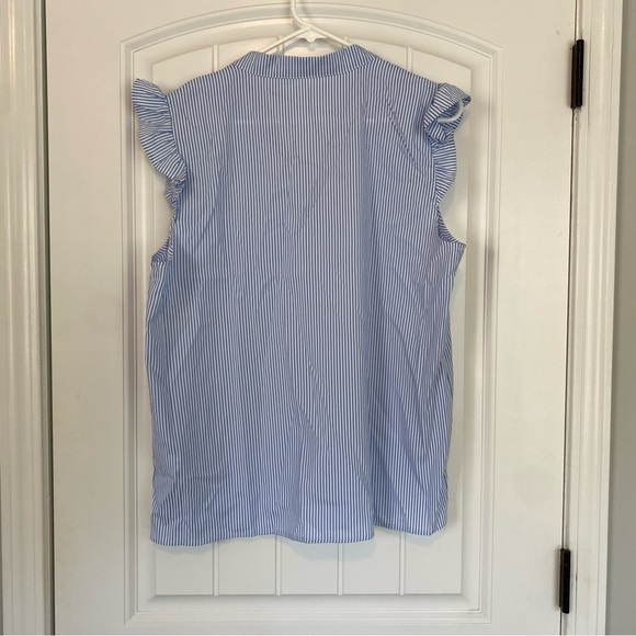 Lishly Women’s Blue and White Striped Tank Top Size XL - Picture 5 of 6